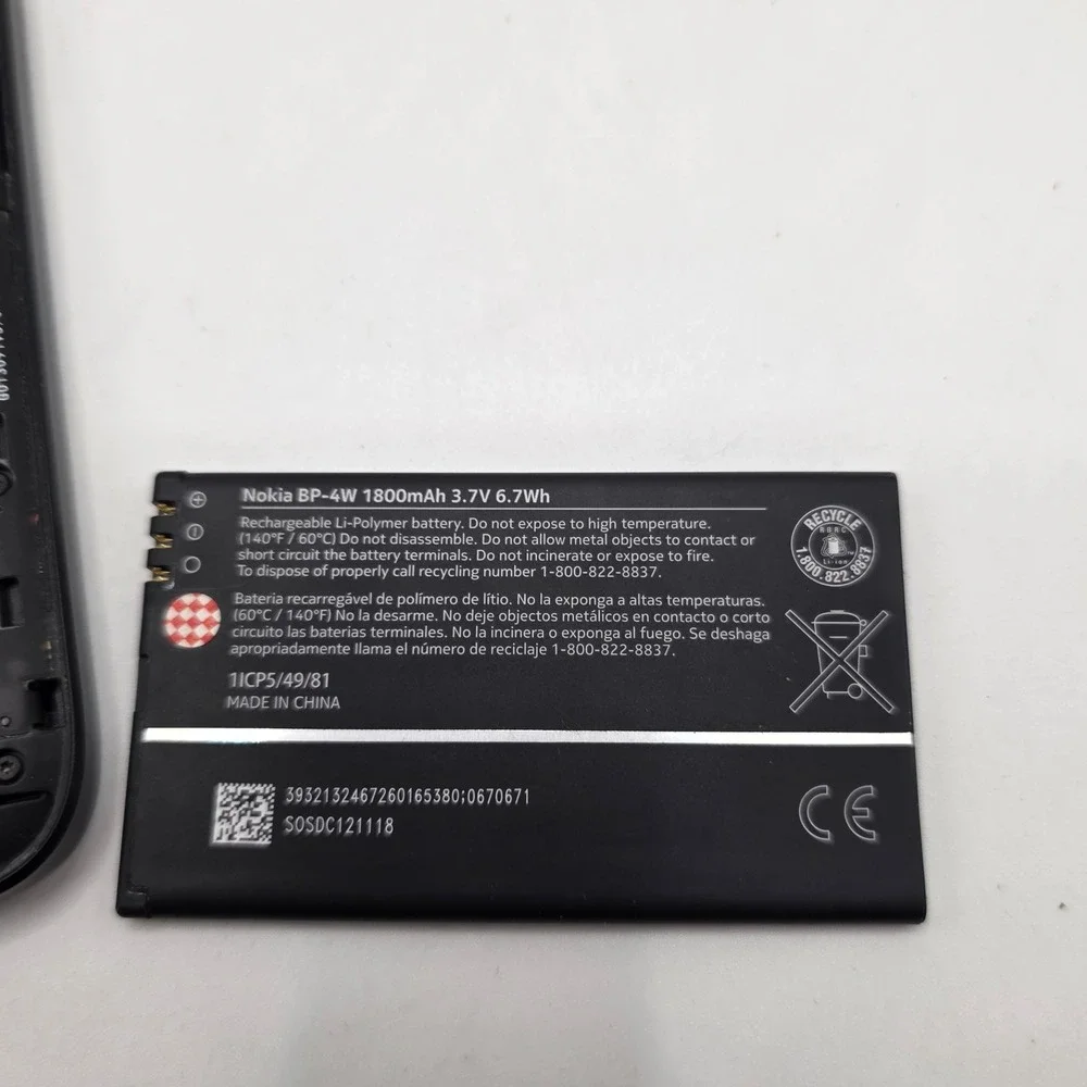 Nokia‎ Lumia 822 Smartphone Verizon Black 8MP Carl Zeiss Parts Repair Phone